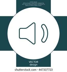 volume low sign. line icon 