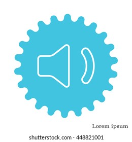 volume low sign. line icon 