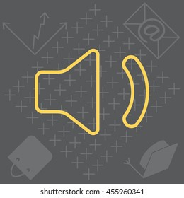 volume low sign. line icon 
