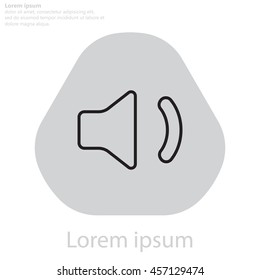 volume low sign. line icon 