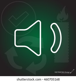 volume low sign. line icon 