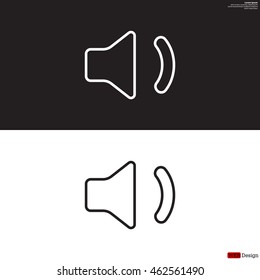 volume low sign. line icon 