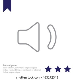volume low sign. line icon 
