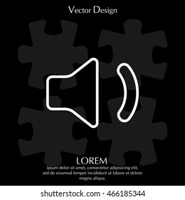 volume low sign. line icon 