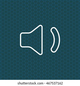 volume low sign. line icon 