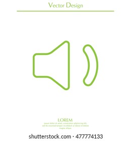volume low sign. line icon 
