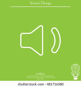 volume low sign. line icon 