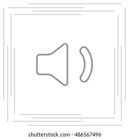 volume low sign. line icon 