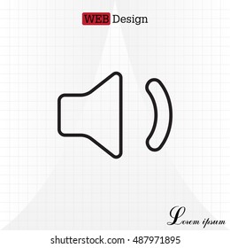 volume low sign. line icon 