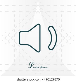 volume low sign. line icon 