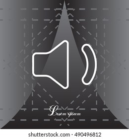 volume low sign. line icon 