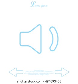 volume low sign. line icon 