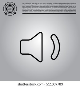 volume low sign. line icon 
