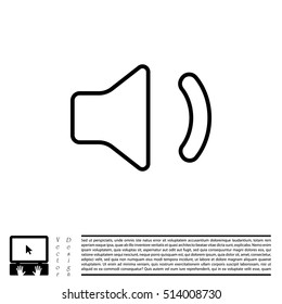 volume low sign. line icon 