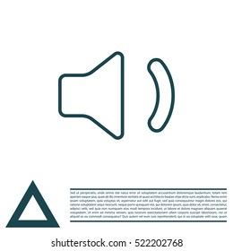 volume low sign. line icon 
