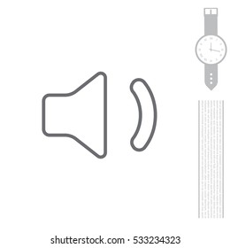volume low sign. line icon 