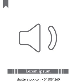volume low sign. line icon 
