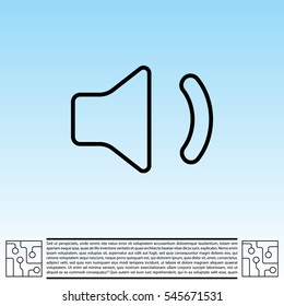 volume low sign. line icon 