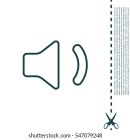 volume low sign. line icon 