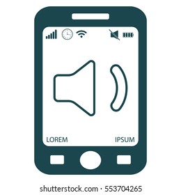volume low sign. line icon 