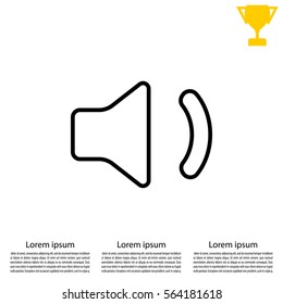 volume low sign. line icon 