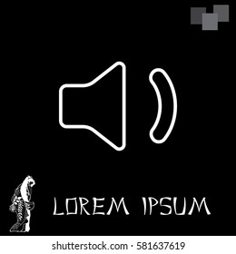 volume low sign. line icon 