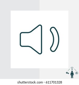volume low sign. line icon 