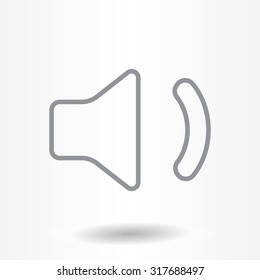 volume low sign, vector design for website. line icon 