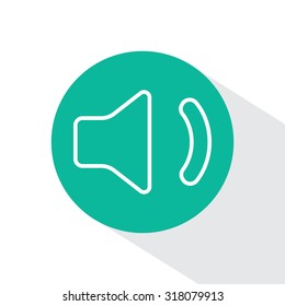 volume low sign, vector design for website. line icon 
