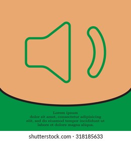 volume low sign, vector design for website. line icon 