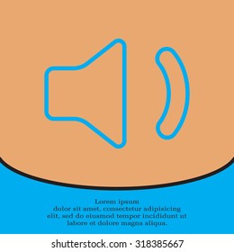 volume low sign, vector design for website. line icon 