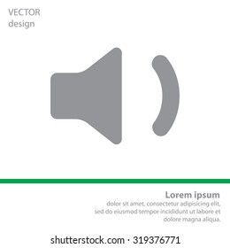 volume low sign, vector design for website 