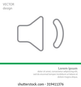 volume low sign, vector design for website. line icon 