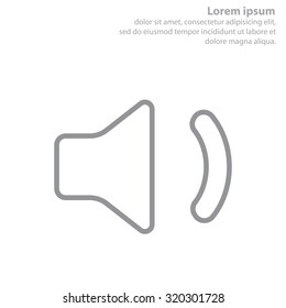volume low sign, vector design for website. line icon 