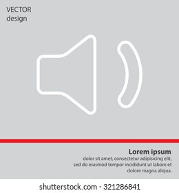 volume low sign, vector design for website. line icon 