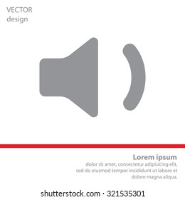 volume low sign, vector design for website 
