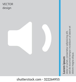 volume low sign, vector design for website 