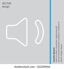 volume low sign, vector design for website. line icon 