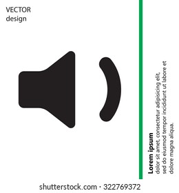 volume low sign, vector design for website 