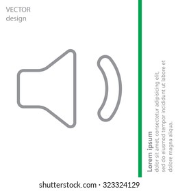 volume low sign, vector design for website. line icon 