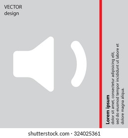 volume low sign, vector design for website 