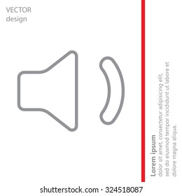volume low sign, vector design for website. line icon 