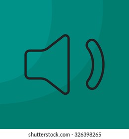 volume low sign, vector design for website. line icon 