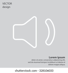 volume low sign, vector design for website. line icon 