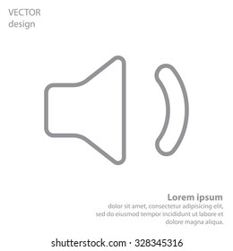 volume low sign, vector design for website. line icon 