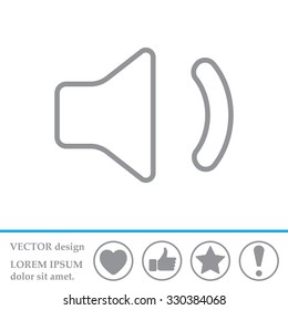 volume low sign, vector design for website. line icon 