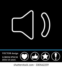 volume low sign, vector design for website. line icon 