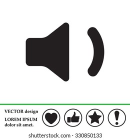 volume low sign, vector design for website 