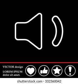 volume low sign, vector design for website. line icon 