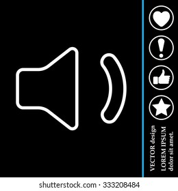 volume low sign, vector design for website. line icon 